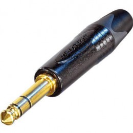 紐曲克 NEUTRIK  NP3X-B 1/4"大三芯專業插頭，鍍金觸點，鍍黑外殼